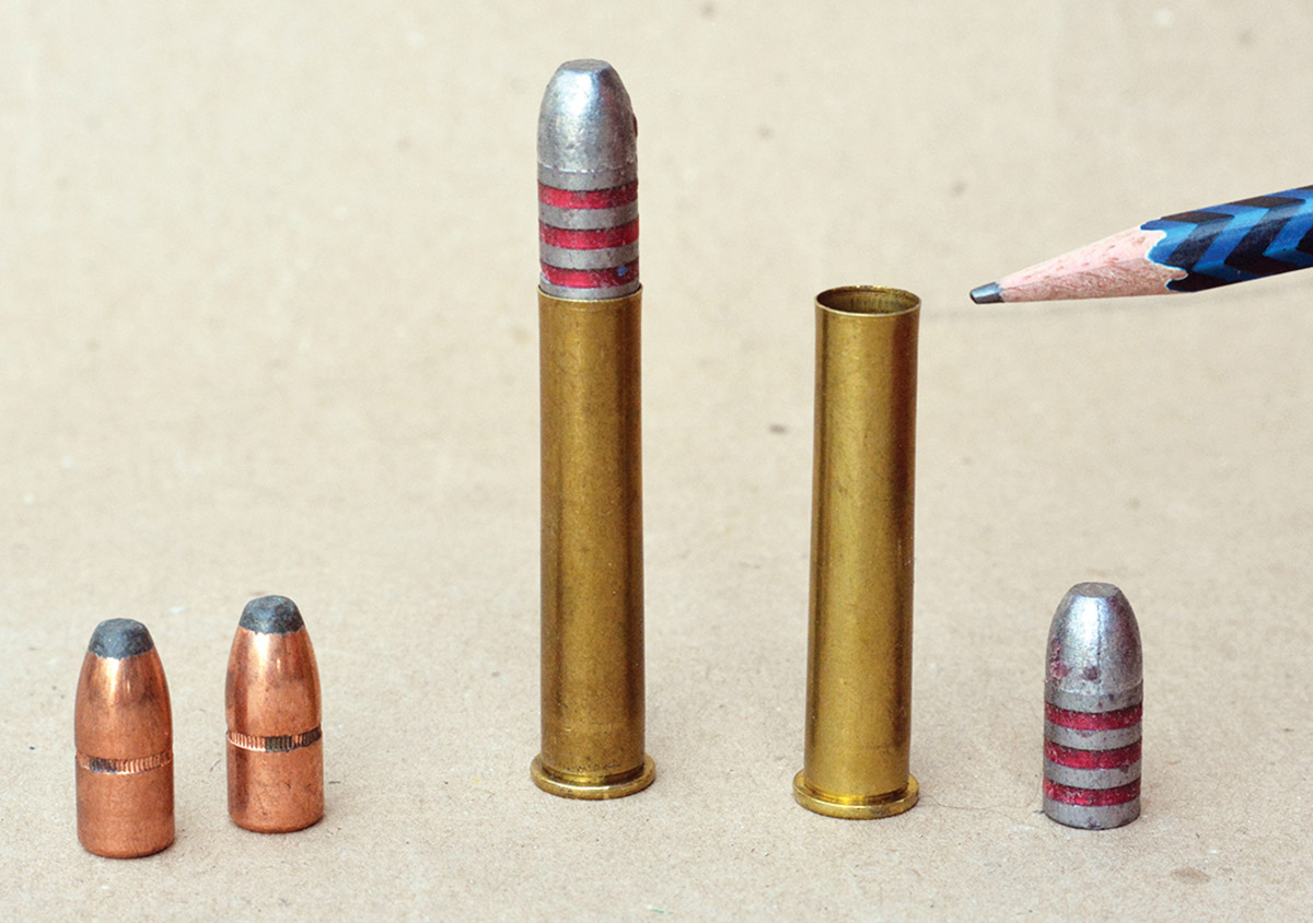 All 375 Winchester cases should receive enough neck flare to allow both cast and jacketed bullets to seat freely. Inside case mouth chamfering is also recommended.